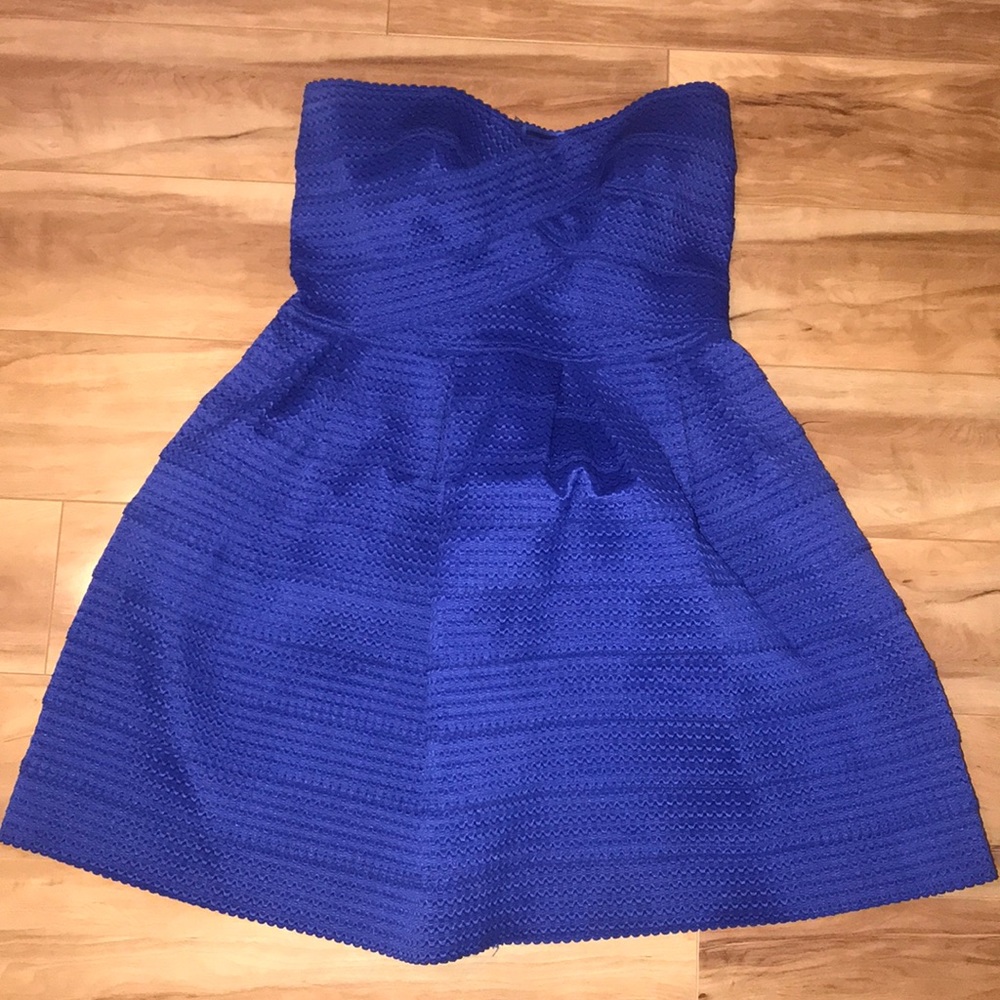 Blue Strapless Sans Souci Dress